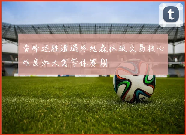 黄蜂连胜遭遇终结森林狼交易核心难度加大需等休赛期